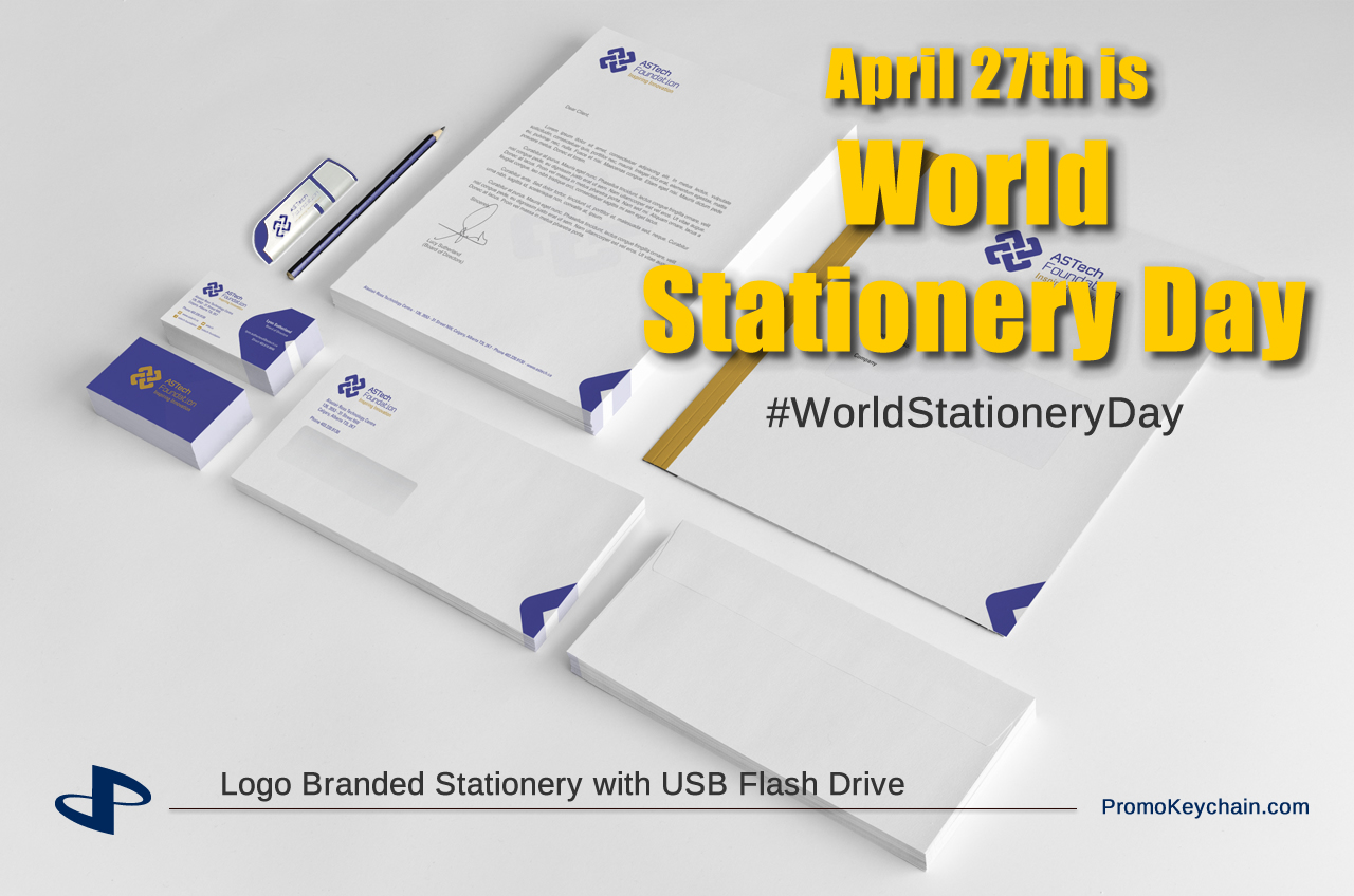 Logo Branded Stationery with USB Flash Drive